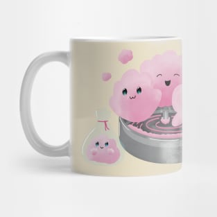 Candyfloss Friends: cotton candy friends, pink and cute having fun and playing. Mug